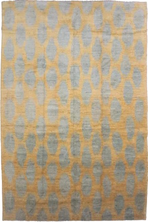 Aara Rugs Inc. Hand Knotted Ikat Rug - 10′5″ × 13′11″