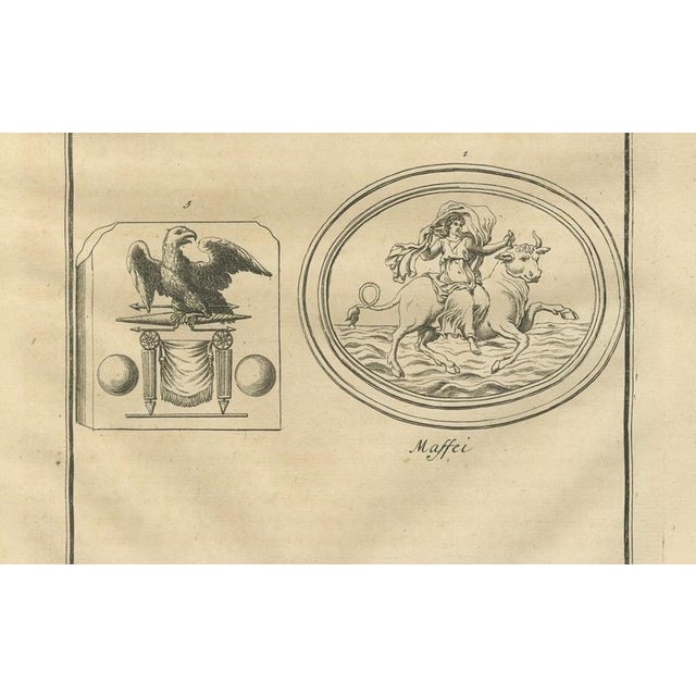 Early 18th Century After Bernard de Montfaucon, Jupiter Mythological Scenes and Roman Reliefs, 1721, Engraving For Sale - Image 5 of 9
