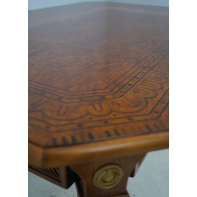 Francesco Molon Inlaid Burl Wood Neoclassical Coffee Table For Sale - Image 11 of 13