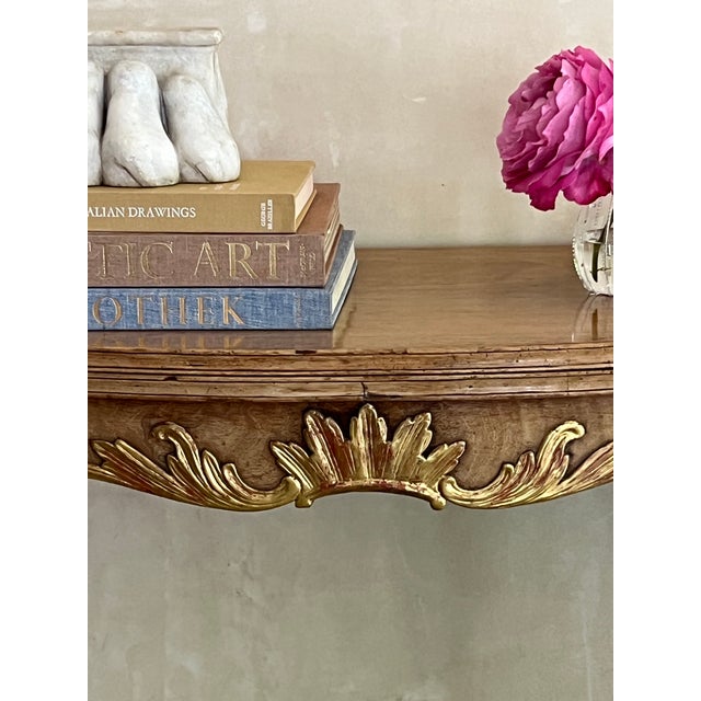 Mid 19th Century 19th Century Gilt Wood Flip Top Console Table For Sale - Image 5 of 18