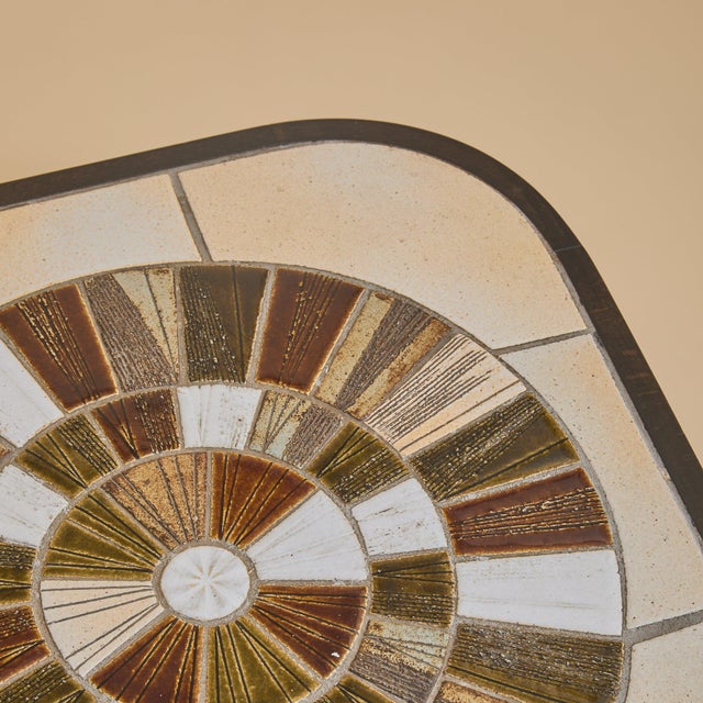 Ceramic French Ceramic Flower Motif Coffee Table by Roger Capron, 1960s For Sale - Image 7 of 11