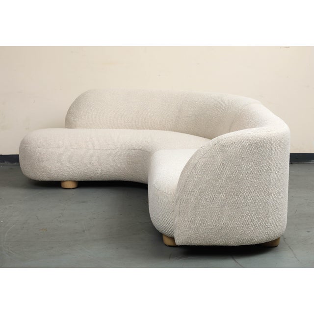 Contemporary Alabaster Boucle 2-Piece Chaise Sectional Sofa For Sale - Image 11 of 11