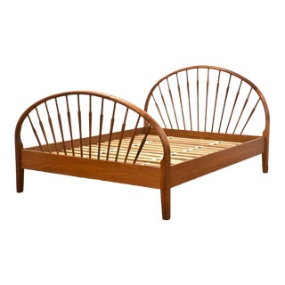 1960s Danish Modern Queen Bed For Sale