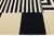 Cream Modern Navajo-Style Hand-Knotted Wool Rug – Black & Cream Graphic Geometric For Sale - Image 8 of 12