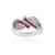 Not Yet Made - Made To Order Art Deco Style Baguette Ruby & Diamond Statement Ring in 925 Silver Size 8 For Sale - Image 5 of 15