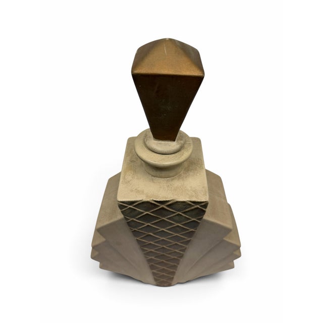 Art Deco Grand Postmodern Vanguard Studios Art Deco Revival Fan Vase For Sale - Image 3 of 6