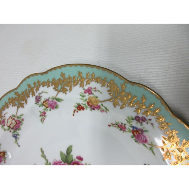 1980s Chelsea House Decorative Floral Design Dining Plate Asian Inspired For Sale - Image 4 of 9
