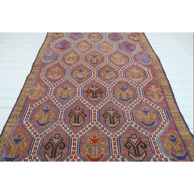 Traditional Vintage Turkish Kilim Rug - 69" X 122" For Sale - Image 3 of 13