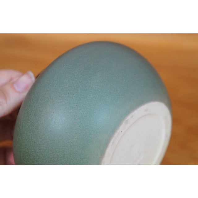 Antique Rookwood 1908 VIII Olga Geneva Reed 622 Green Pot Bowl For Sale - Image 6 of 10