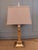 Neoclassical Vintage Stiffel Polished Brass Table Lamp With New Linen Shade For Sale - Image 3 of 6