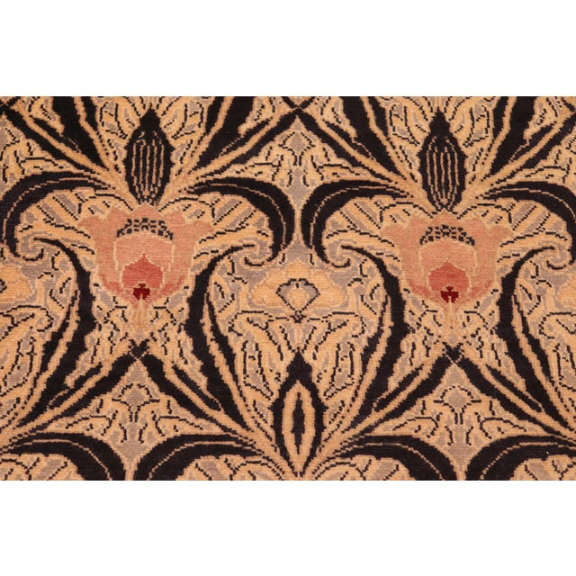 Shabby Chic 1990's Pak-Persian Black/Red Wool Rug - 6'1'' X 9'0'' For Sale - Image 4 of 9