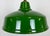 Industrial British Green Enamel Factory Pendant Lamp, 1960s For Sale - Image 4 of 15