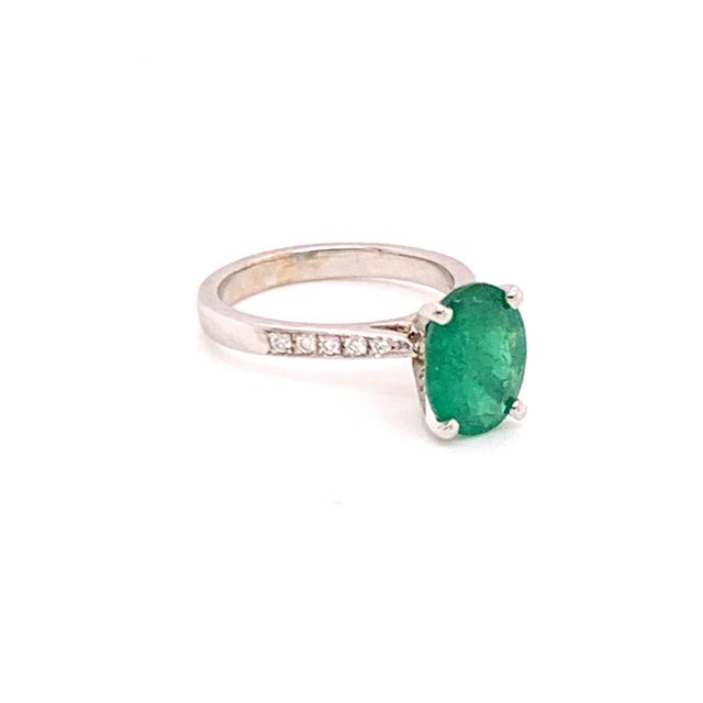 Emerald Diamond Ring 14k Gold 1.83 TCW Certified For Sale In New York - Image 6 of 9