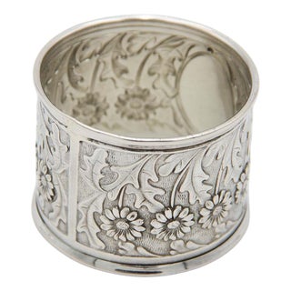 Vintage Silver Napkin Ring For Sale