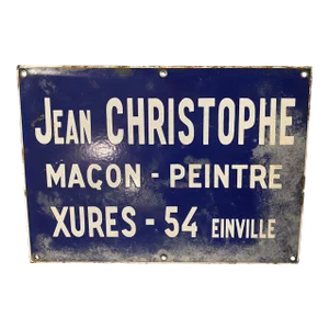 Antique French Blue Vitreous Enamel Street Sign – 13.75" X 10"