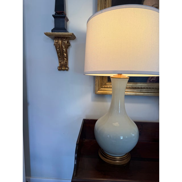 Large Scale Porcelain Vase Lamp For Sale - Image 4 of 7