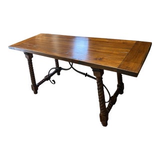 Antique Spanish Library Table For Sale