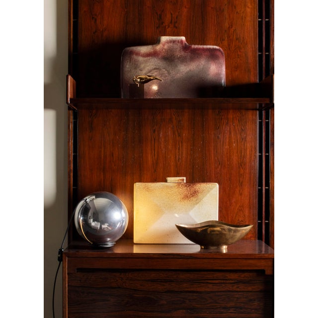 Rectangular Vase in Glazed Ceramic by Leandro Lega, 1984 For Sale - Image 6 of 9