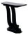 Art Deco Console in Black High-Gloss Lacquer with Chrome, 1930s For Sale