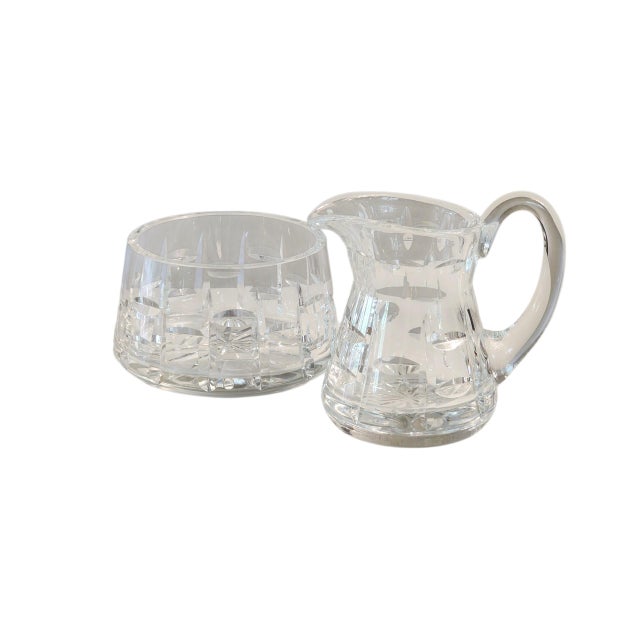 1960s Creamer Pitcher and Sugar Bowl Set Tralee by Waterford Crystal For Sale - Image 14 of 14