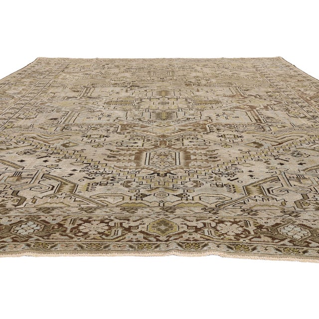 Modern Antique Persian Heriz Rug, 09'03 X 12'00 For Sale - Image 3 of 10