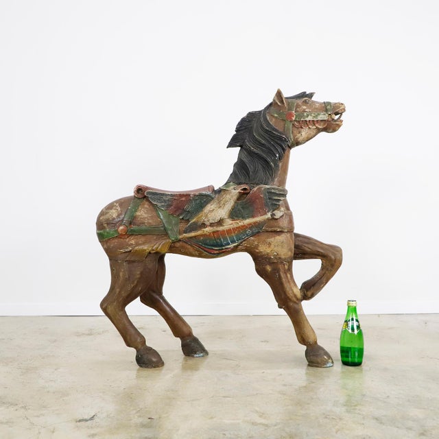 Rare and Antique Mexican Carousel Horse For Sale - Image 11 of 18