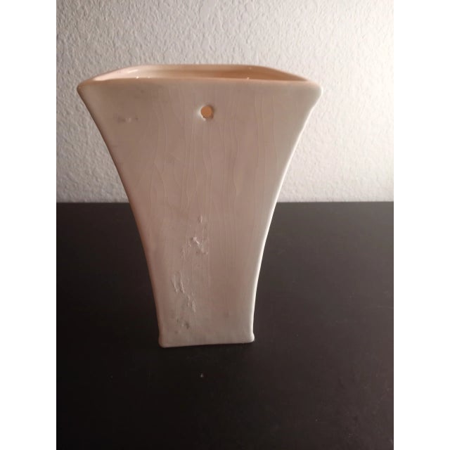 Contemporary Vintage Italian Style Ceramic Basket Weave With Floral Wall Pocket For Sale - Image 3 of 7