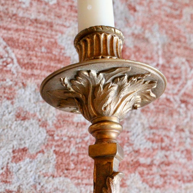 Pair of Louis XVI Style Gilt Bronze Sconces For Sale - Image 11 of 15