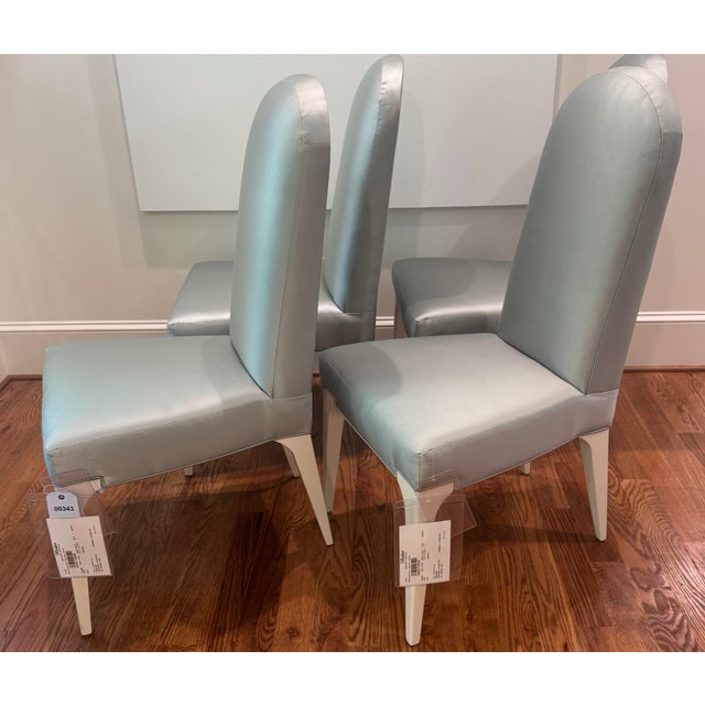 Blue Declan Dining Chair by Baker Luxe Furniture Collection, Set of 4 For Sale - Image 8 of 11