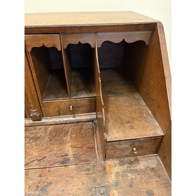 Antique English Georgian Style Slant Top Secretary Desk For Sale - Image 12 of 15