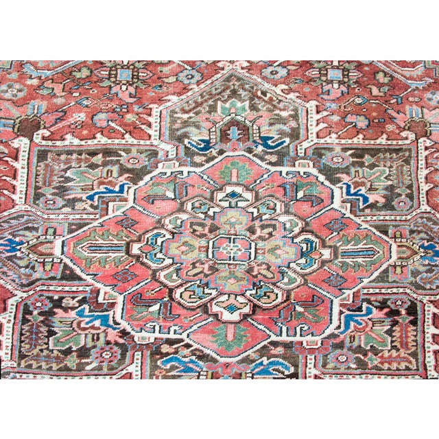 Mid 20th Century Persian Heriz Rug For Sale In Chicago - Image 6 of 14