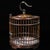 Vintage Chinese Huali Rosewood Cricket Cage | Round Cage With Brass Hook & Inlay For Sale - Image 9 of 11