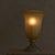 An Italian Murano glass table lamp from the 1960s, rendered in a torchiere form. The flared glass shade rises from a...