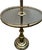 Vintage Stiffel Style Solid Brass Floor Lamp With Integrated Round Glass Side Table For Sale - Image 12 of 16