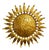 Large Spanish Crown Sunburst Fixture in Gilt Metal, 1950 For Sale