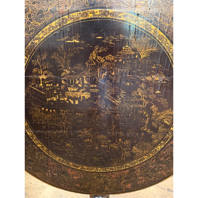 Chinoiserie Antique Tilt-Top Chinoiserie Guéridon Table For Sale - Image 3 of 5