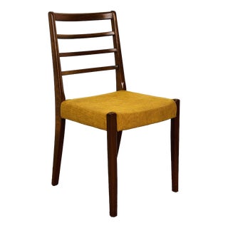 Scandinavian Teak and Corduroy Dining Chair, 1960 For Sale