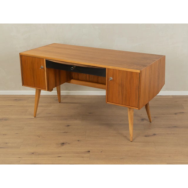 Brown Walnut Desk, 1950s For Sale - Image 11 of 11