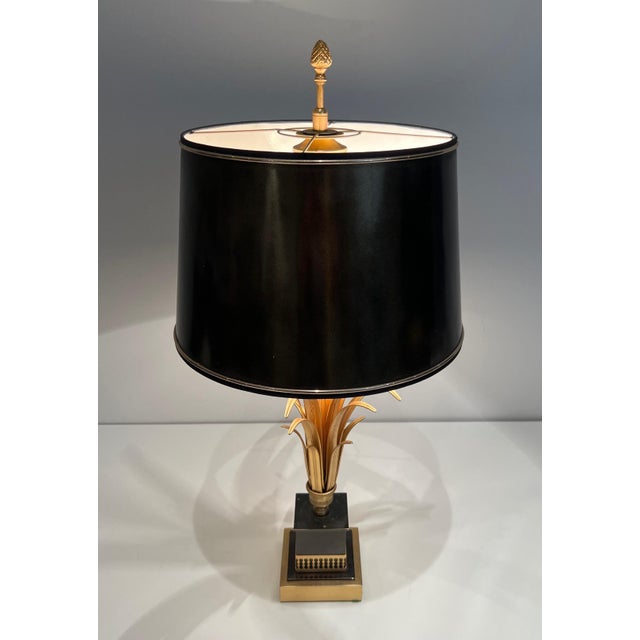 1970s 1970s Neoclassical Palm tree-shaped table lamp in the style of Maison Charles For Sale - Image 5 of 12