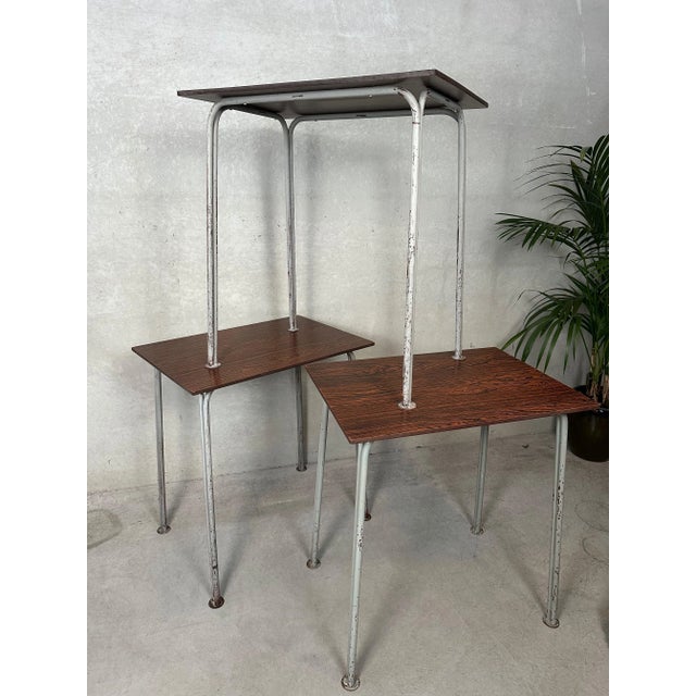 Vintage Industrial Steel and Composite School Desk, 1960s For Sale - Image 4 of 18