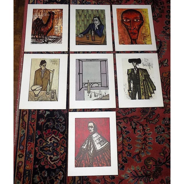Authentic Vintage Signed/Dated Mid 20th Century Modern Bernard Buffet Large Folio Lithographs - Set of 7 For Sale - Image 9 of 9