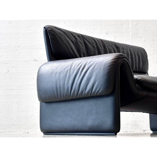 Black Leather DS-2011 Sofa from de Sede, 1980s For Sale - Image 6 of 17