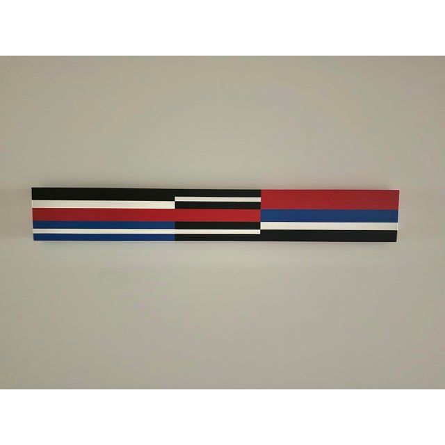 Rare, Jo Niemeyer (1946-), Concrete Modern Abstract Painting On Canvas Wrapped On Board, Signed, Dated, 1980, Named After...