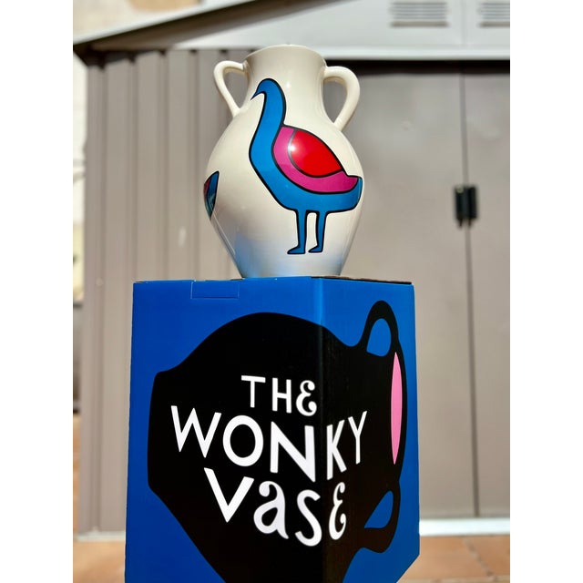 Piet Parra X Case Studyo the Wonky Vase "Confused Bird" Ceramic Fine Art Collectible 2023 For Sale - Image 9 of 17
