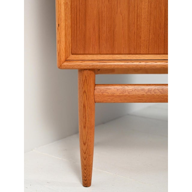 Wood Scandinavian 3-Door Highboard in Oak and Teak, 1950s-1960s For Sale - Image 7 of 11
