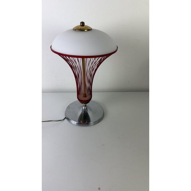 Gold Italian Space Age Table Lamp, 1970s For Sale - Image 8 of 12