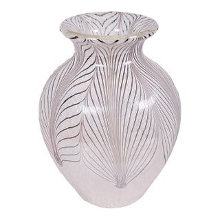 Vintage Display Vase, Italian, Murano Art Glass, Baluster, Flower Pot, Lustre For Sale