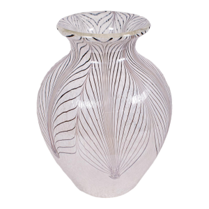 Vintage Display Vase, Italian, Murano Art Glass, Baluster, Flower Pot, Lustre