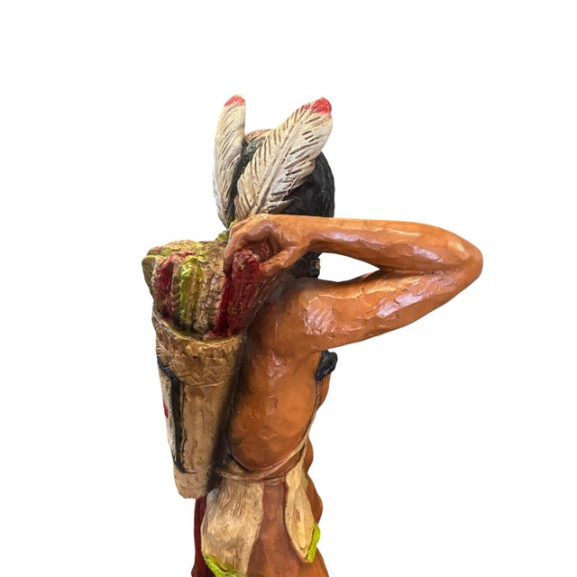 Plastic Late 20th Century Native American Indian Warrior Sculpture, 1969 For Sale - Image 7 of 9