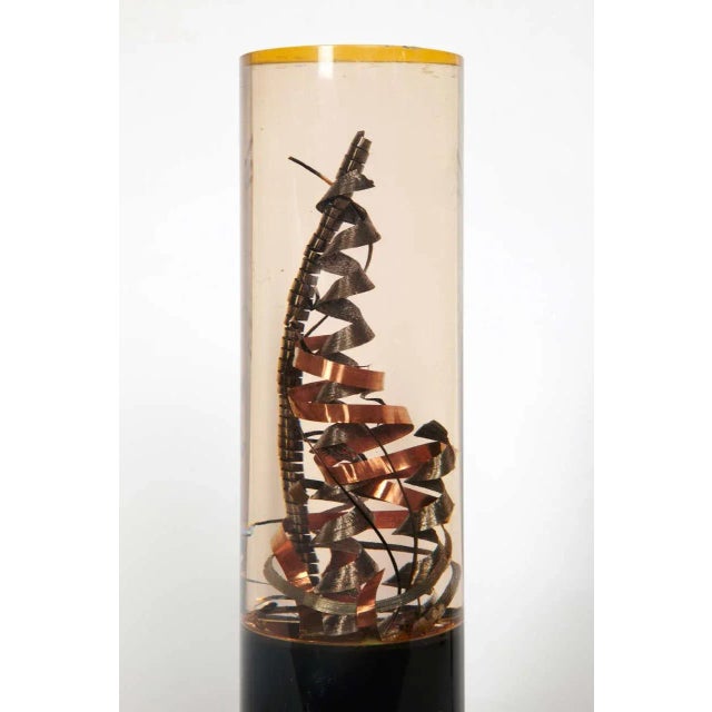 1970s Table Lamp with Inclusion by Pierre Giraudon, 1970s For Sale - Image 5 of 10